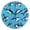 Black, variant on Orca Blue Pattern Wall Clock 10in Round Artistic Oil Painting Home Decor Desk Table Clock