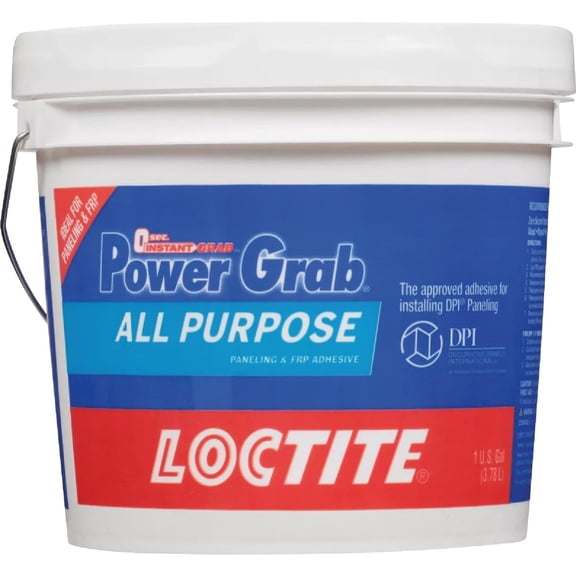 Loctite Power Grab Express All Purpose Adhesive - Easy to Clean - 4 Pack, 1 Gal Pail