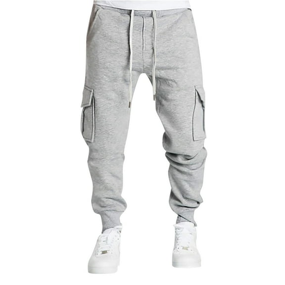 Mens Jogger Pants Mens Athletic Pants Men's Autumn And Winter Overalls Men's Pocket Pants Sports Casual Pants Cargo Pants