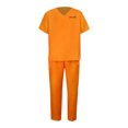 thumbnail image 6 of UFOUND Inmate For Men Prisoner Jumpsuit Jail Convict Jailbird Orange Outfit, 6 of 8