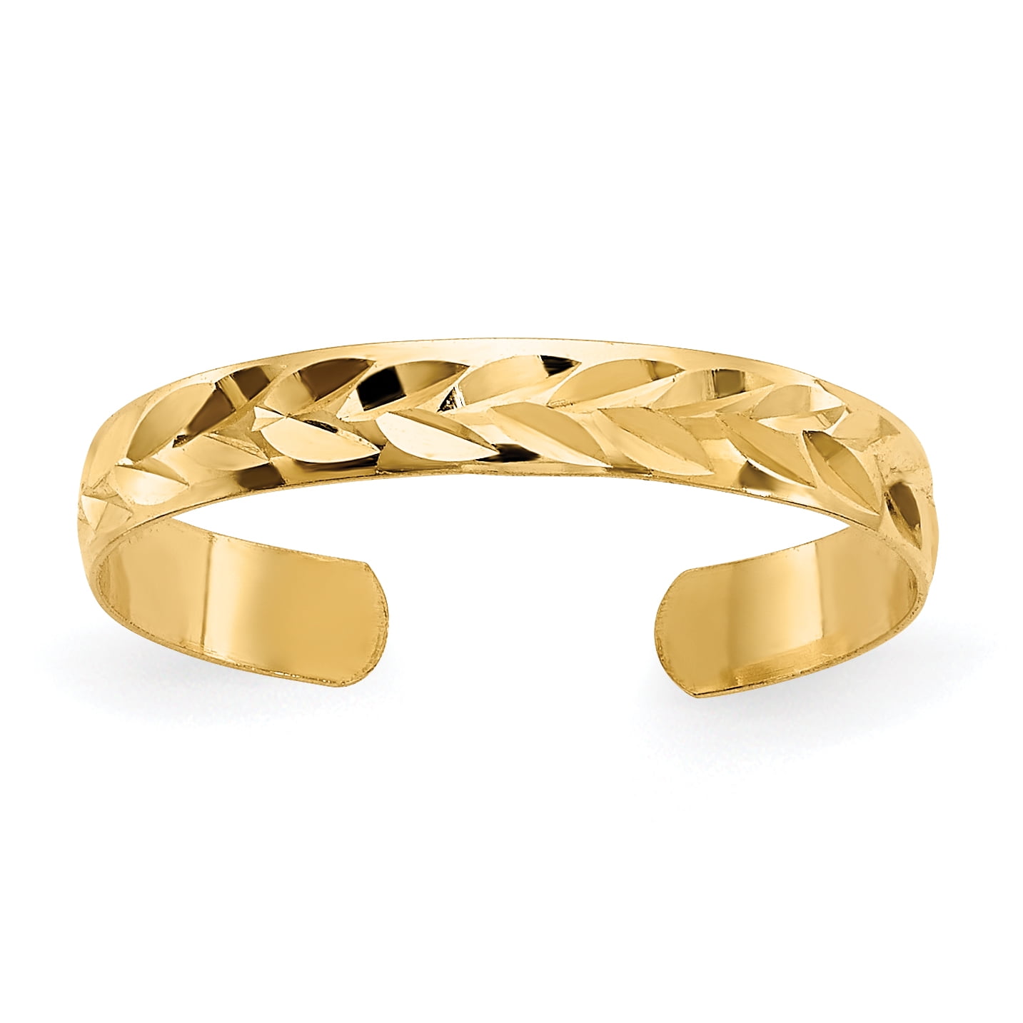 Primal Gold 14 Karat Yellow Gold Diamond-cut Toe Ring