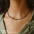 thumbnail image 5 of FindChic Choker for Women Black Snake Herringbone Chain Necklace Birthday Mothers Day Jewelry Gifts Her Mom Wife Lady Female Adults Age Ideas, 3mm/15inch, 5 of 9