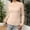W-Beige, variant on Womens Tops Long Sleeve Solid Color Blouse Round Neck Classic Tee Cute Daily Wear S Pink