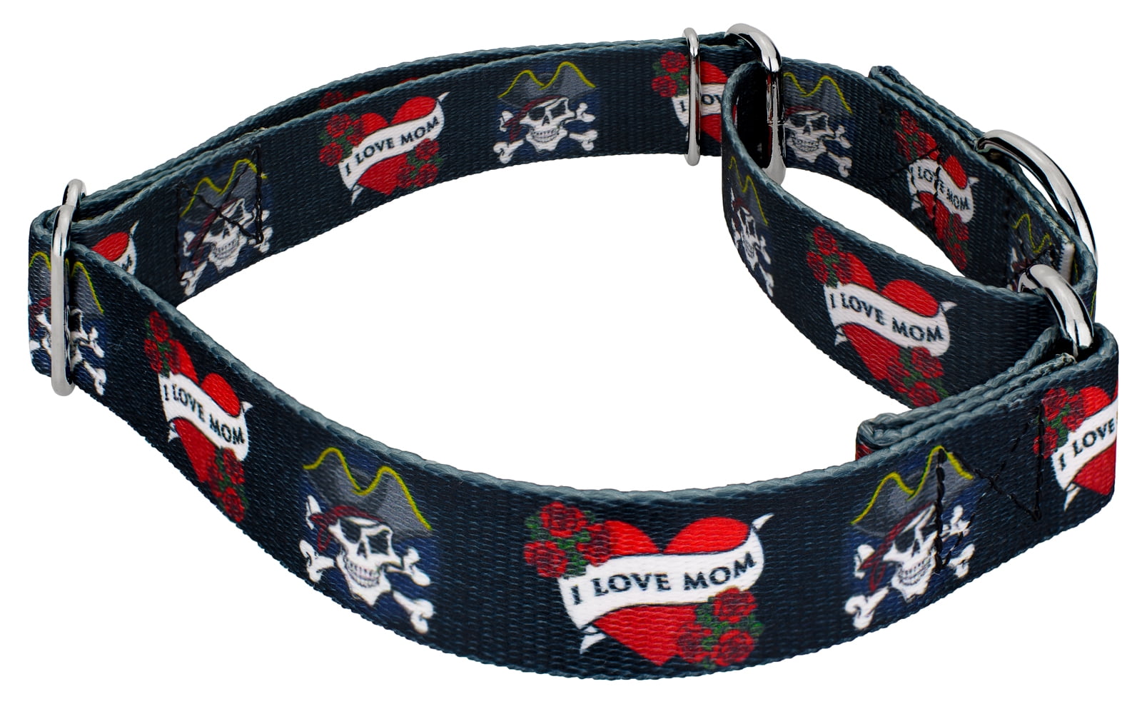 Country Brook Petz® I Love Mom Martingale Dog Collar and Leash, Large