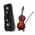 thumbnail image 3 of 1 juego de adornos de violín en miniatura para escritorio, decoración realista de violín., 3 of 6