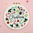thumbnail image 5 of Christmas Embroidery DIY Kit with Round Decoration Pendant for Living Room Holiday Decor – Creative Craft Project for Home Enthusiasts(D), 5 of 6