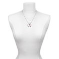 thumbnail image 3 of Delight Jewelry Silvertone Mini 2-D Red Heart Laugh Ring Charm Necklace, 18", 3 of 4