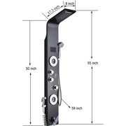 Zovajonia Led Shower Panel Tower System, 50 Inch Shower Tower with 6 -Function,Rainfall Waterfall Showerhead ,Shower jets Oil Rubbed Bronze Rain Shower System