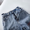 thumbnail image 5 of EnJoCho Girls Kids Cartoon Print Wide Leg Straight Denim Jeans Pants Summer Cute Baggy 𝖸𝟤𝖪 Teen Trendy Prep𝗉y Streetwear Bottoms Trousers, 5 of 7