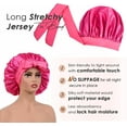 thumbnail image 4 of Satin Bonnet Silk Bonnet for Sleeping Double Layer Satin Lined Hair Bonnet with Tie Band for Women Curly Hair, 4 of 11