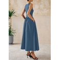thumbnail image 2 of Vestido Maxi PRETTYGARDEN Sin Mangas Patchwork Largo XL Gris Azul, 2 of 8