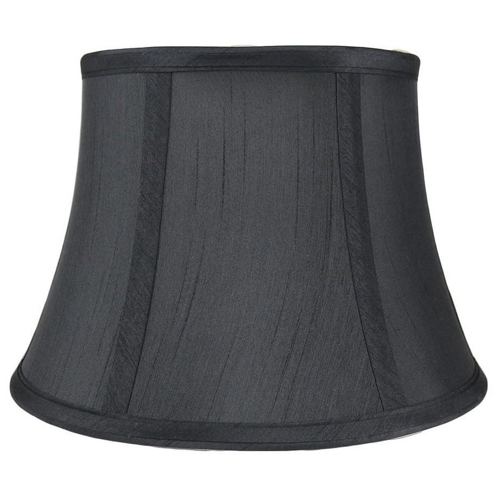 Faux Silk Bell Lamp Shade, 7" Top, 10" Bottom, 7" Slant Pink Single