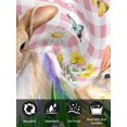 thumbnail image 7 of Easter Bunny Cloth Napkins Set of 6 Reusable Dinner Napkins, Spring Easter Eggs Floral Pink Plaid Cocktail Napkin Washable Table Napkins for Wedding/Holiday Party/Baby Shower 20"x20", 7 of 7