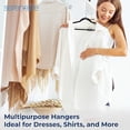 thumbnail image 7 of SereneLife Velvet Hangers 20 Pack - Non-Slip Felt Hangers with 360° Swivel Hook - Ultra-Thin, Lightweight Velvet Hangers for Shirts, Sweaters, Hoodies, Kids Clothes & Dresses - Space-Saving, Black, 7 of 7