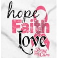 thumbnail image 2 of Hope Faith Love Breast Cancer Support Women Crewneck Sweatshirt Brisco Brands S, 2 of 6