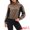 Brown Black, variant on DARING DIVA Women's Quarter Zip Pullover Cropped Sweatshirt XL Navy Blue Green