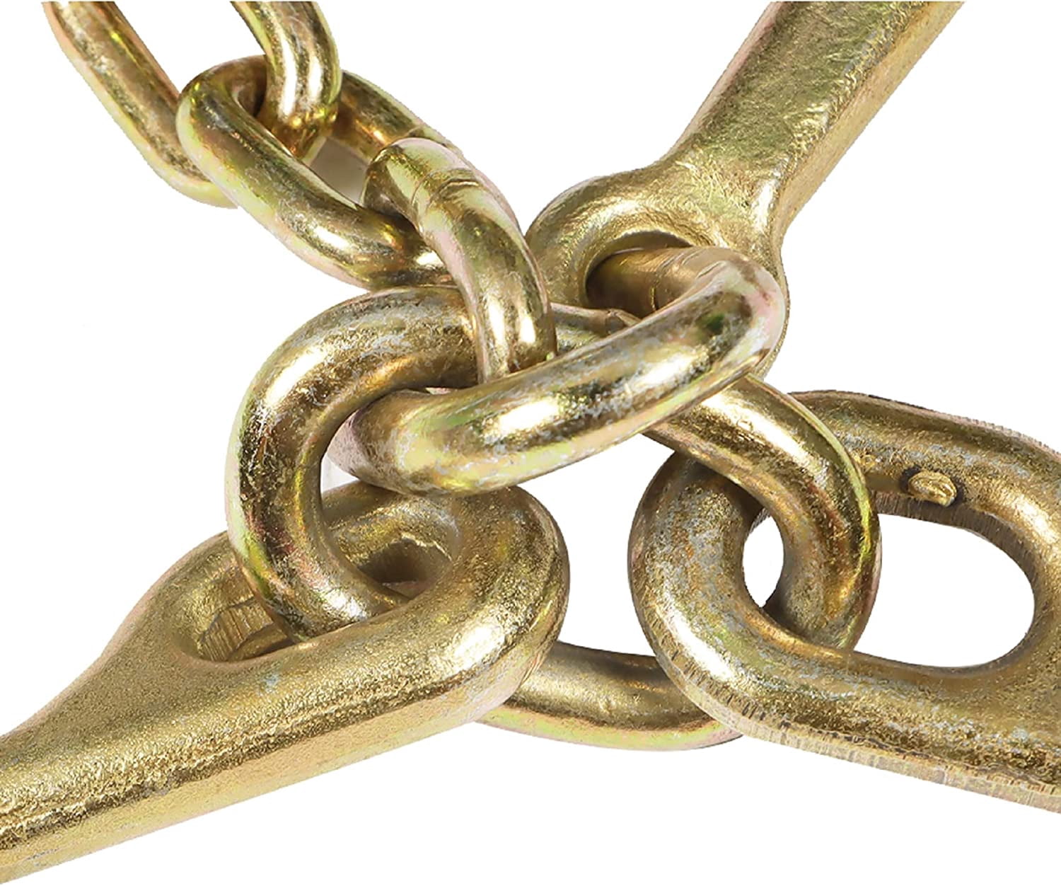 EPOTOOR V-Chain Bridle w/ 8" Medium J Hooks, T- Hook & J-Hook w/Grab Hooks 5/16''x3' G70