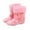 Pink, variant on Shadoumai Girls Winter Snow Boots Rain Booties With Warm Comfortable Toddler Outdoor Play Shoes Non Rubber Sole