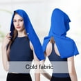 thumbnail image 3 of Primegos Foulard à Capuche Rafraîchissant Fermeture à Bouton Serviette de Protection UV Séchage Rapide Design Portable Unisexe Serviette de Gym, 3 of 7