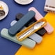 thumbnail image 5 of Billuyoard Estuche De Viaje De Cubiertos Portátil Y Durable De Plástico Para Todos Los Utensilios Cuchara Tenedor Palillos Estuche De Cubiertos Almacenamiento y organización del hogar azul nórdico, 5 of 6