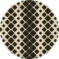 thumbnail image 1 of Ahgly Company Tapis Rond Lavable en Machine Intérieur Transitionnel Gris Minuit, 3 Pieds Rond, 1 of 7