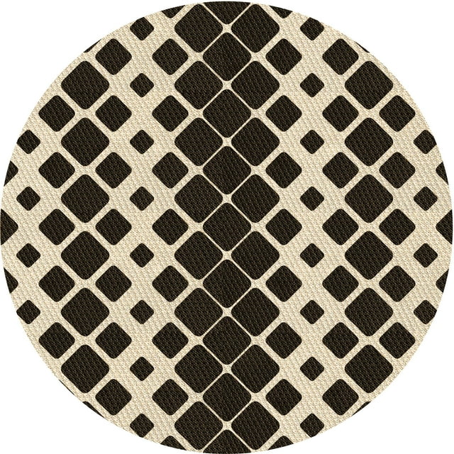 Ahgly Company Machine Washable Indoor Square Transitional Midnight Gray Area Rugs, 3' Square