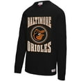 thumbnail image 2 of Men's Mitchell & Ness Black Baltimore Orioles Arched Logo Slub Long Sleeve T-Shirt, 2 of 3