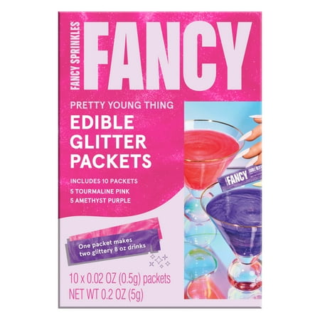 Fancy Sprinkles Pretty Young Thing Edible Glitter Packets, 0.2 oz, 10 Count