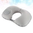 thumbnail image 4 of EeaseMX Almohada cervical en forma de U con inflador automático, multifuncional, para viajes en avión y autobús (gris), 4 of 7