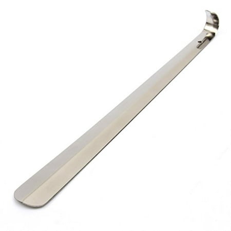 16'' Stainless Steel Shoe Horn with Long Handle Extra Long Shoehorn Women Men Dress in clothing not having to stoop way over to put shoes