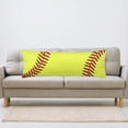 thumbnail image 5 of Sport Theme Body Pillow Cover Sports Yellow and Red Baseball Laces Softball Laces Long Pillowcase with Zipper Farmhouse Soft Cushion Covers Decorative Bedding Pillow Cases for Couch,Sofa 20"x54", 5 of 6