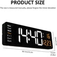thumbnail image 3 of Reloj de pared digital BLESIY LED 15 Pantalla USB Telemando Naranja, 3 of 6