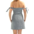 thumbnail image 2 of ASTR The Label Womens Solid Off-Shoulder Dress, Blue, Large, 2 of 2