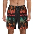 thumbnail image 2 of Picia Go Surfer pattern Mens Swim Trunks with Compression Liner Stretch Beach Shorts Quick Dry with Zipper Pockets No-Chafing Board Shorts-XX-Large, 2 of 9