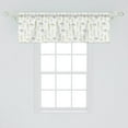thumbnail image 2 of Ambesonne Floral Window Valance, Flowers and Herbs Clutter, 42" x 18", Khaki and Green, 2 of 3