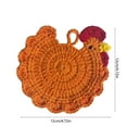 thumbnail image 3 of Tauxra Handmade Crochet Chicken Coasters 4.72 Inch Cotton Heat Resistant Table Protector For Kitchen Dining Room, 3 of 6