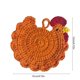 thumbnail image 3 of Posavasos De Pollito Tejidos A Mano Al Crochet Posavasos de pollito naranja tejidos a mano en crochet, accesorios para té, regalo, juego de 1 JASKFLY, 3 of 9