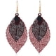 thumbnail image 1 of Pendientes de borla de hoja de doble capa Pendientes de declaración de hoja de filigrana de metal retro simple Joyería Adepaton LRWJ914-1, 1 of 1