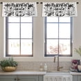 thumbnail image 3 of LALILO Kitchen Curtain Valance Lettering Pumpkin Spice Coffee Rod Pocket Window Curtain 52"x 18" Set of 2, 3 of 5