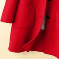 thumbnail image 5 of ZOYOEN Girls Trench Coat with Pockets- Single Breasted Lapel Casual Elegant Kids Winter Overcoat Red Size 12, 5 of 6