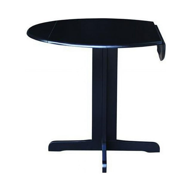 InternationalConcepts T46-36RP 36 in. Dual Drop Leaf Dining Table - Black