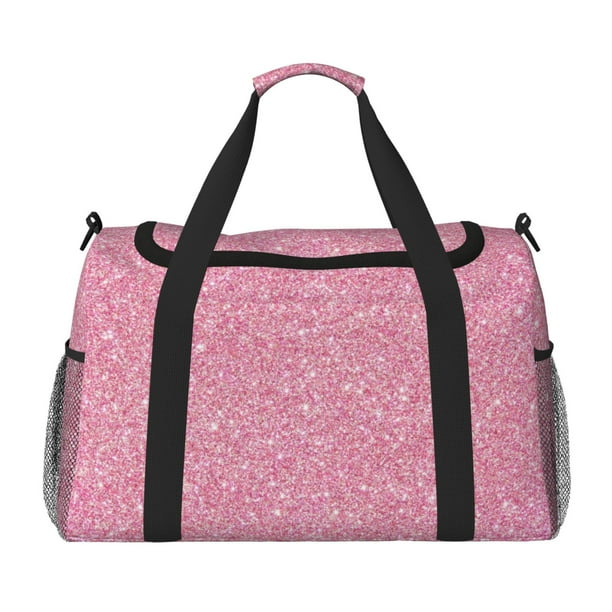 Disketp Glitter Bolsa de Viaje Tipo Duffle, Bolso de Mano para Fin de Semana para Mujer, Bolsa de Gimnasio Ligera para Hombre, Esencial para Viajes