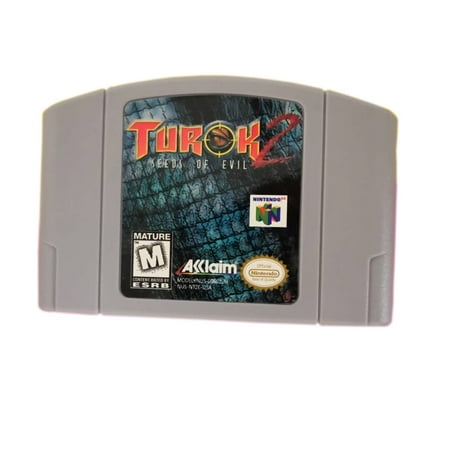 Turok 2 Seeds of Evil Video Games Cartridge Card for N 64 Us Version