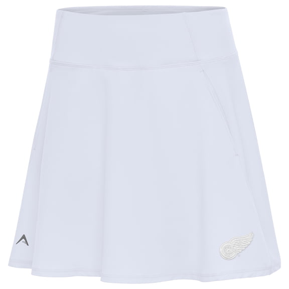 Women's Antigua White Detroit Red Wings White Logo Chip Skort