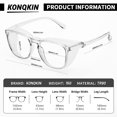 thumbnail image 2 of Gafas de seguridad konqkin Nurses, antivaho, transparentes, 2 of 6