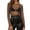 Clear, variant on Swimsuit Coverup for Women Sheer Mesh Pearl Rhinestone Long Sleeve Crewneck Slimming Shirt Beach Cover Up
