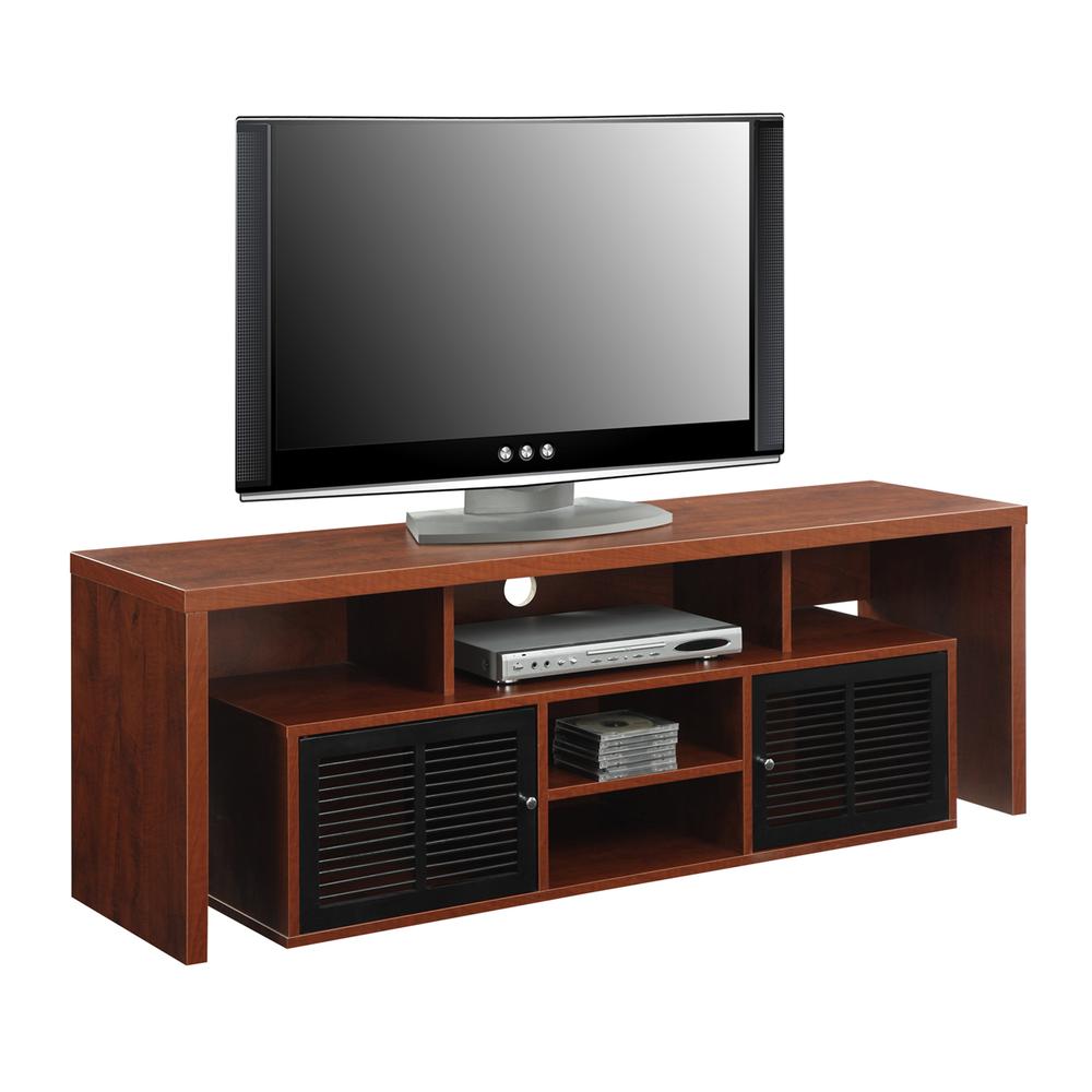 Convenience Concepts Lexington 65 inch TV Stand with Storage Cabinets and Shelves, Cherry - image 2 of 4