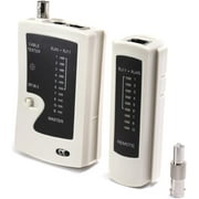 THE CIMPLE CO - Universal Network Cable Tester Tool, BNC, RJ45, RJ11 (3-in-1) Multi-Tester White