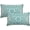 Aqua Boho, variant on Black Teal Boho Pillow Covers 18 X Inch Bohemian Ethnic Carpet Style Vintage Flower Print Decorative Throw Pillows Outdoor Linen Square Cushion Case Farmhouse Decor Set of 2