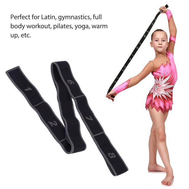 Banda de Estiramiento para Ni?os y Adultos, Banda de Resistencia de Yoga Baile Latino Cinturón Elástico Ejercicio Físico Tirar de la Correa(Gris) Amonsee No